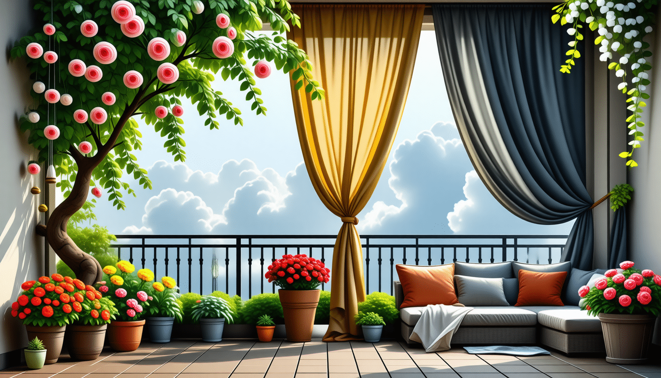 découvrez comment décorer votre balcon en harmonie avec le vent, en utilisant des objets et astuces déco qui dansent au rythme des brises pour créer une ambiance unique et apaisante.